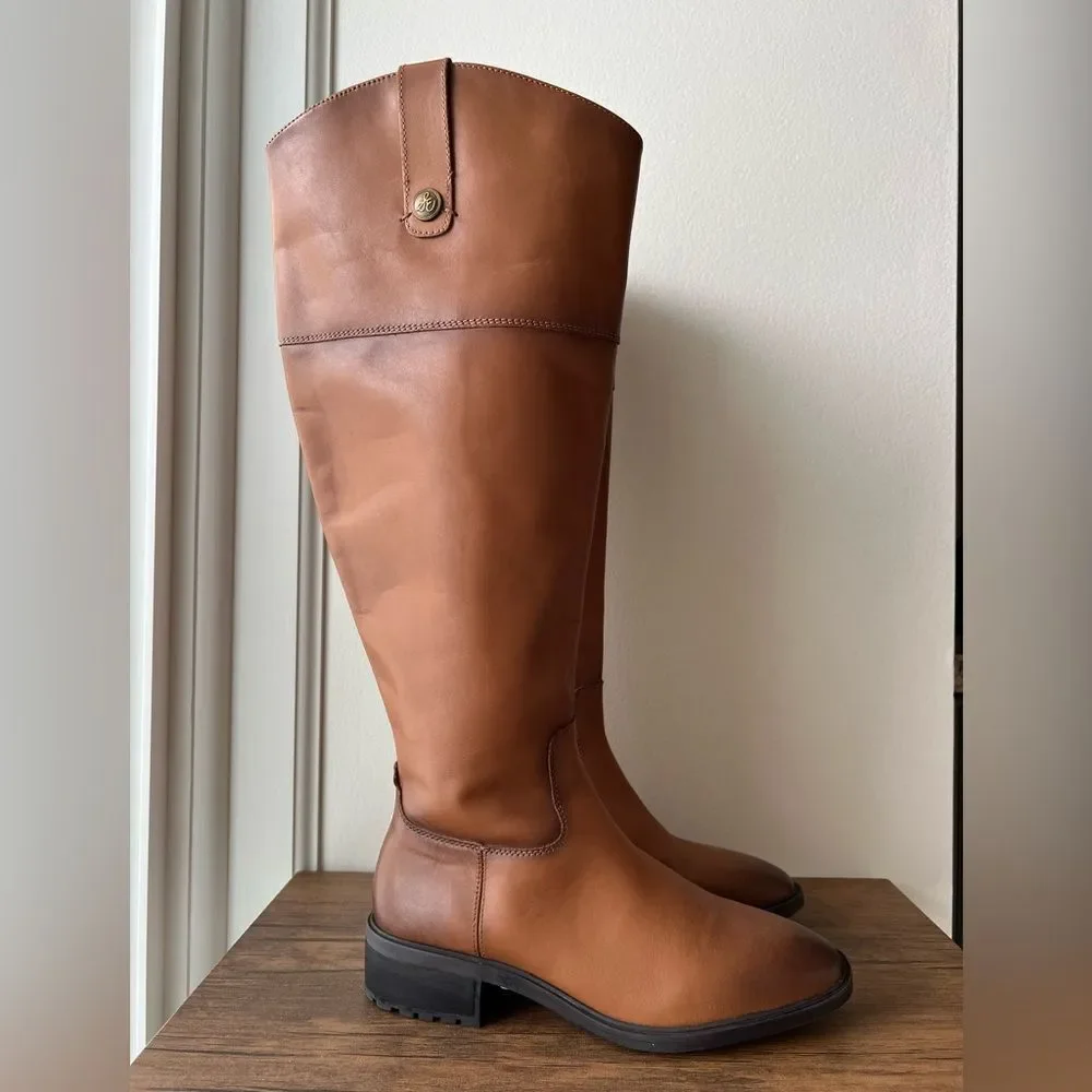 Sam Edelman Over-the-Knee Riding Boots in Cognac Brown